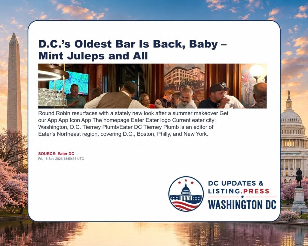 D.C.’s Oldest Bar Is Back, Baby – Mint Juleps and All