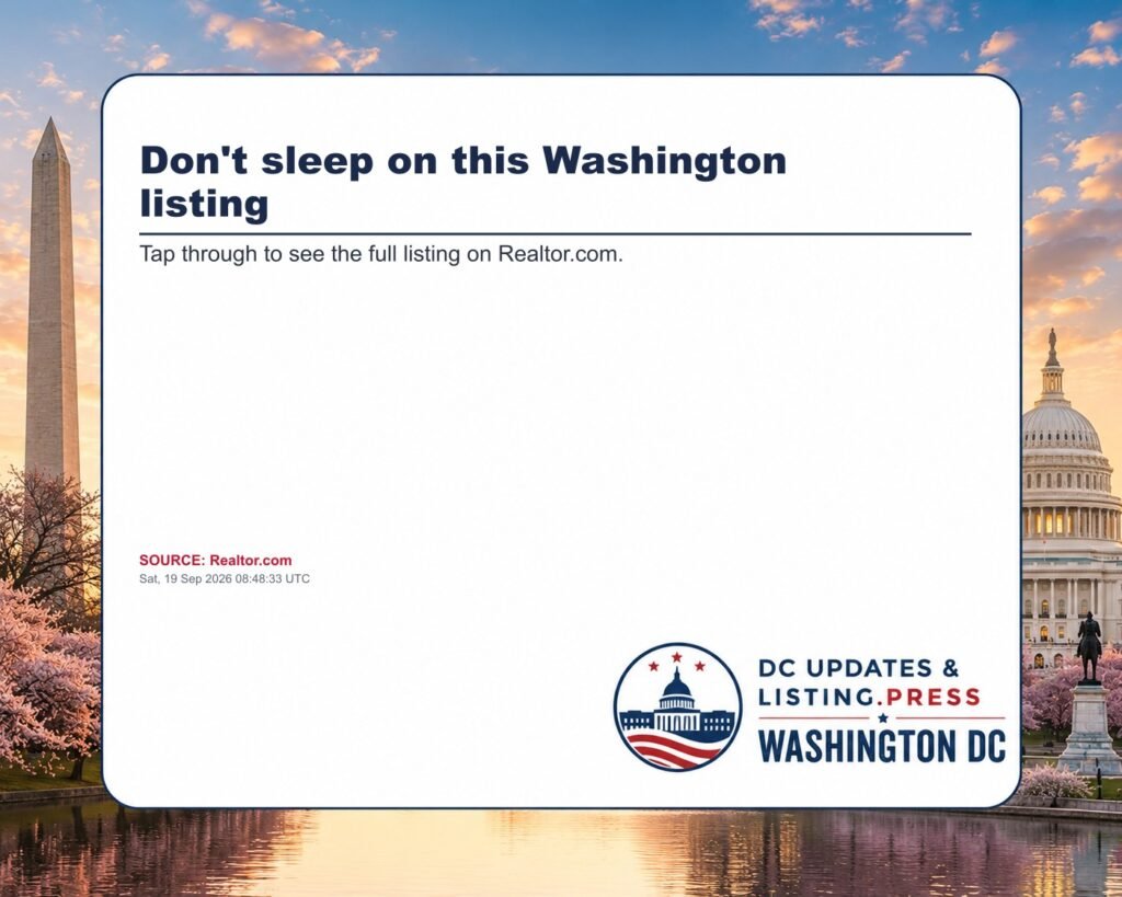 Don’t sleep on this Washington listing