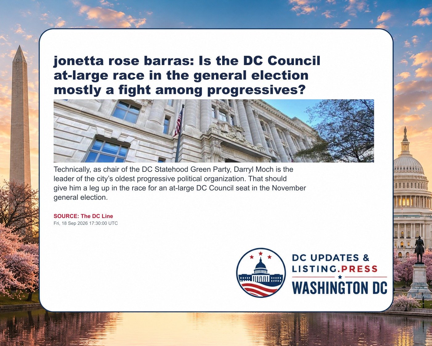 jonetta rose barras: Is the DC Council at-large race in the general election mostly a fight among progressives?