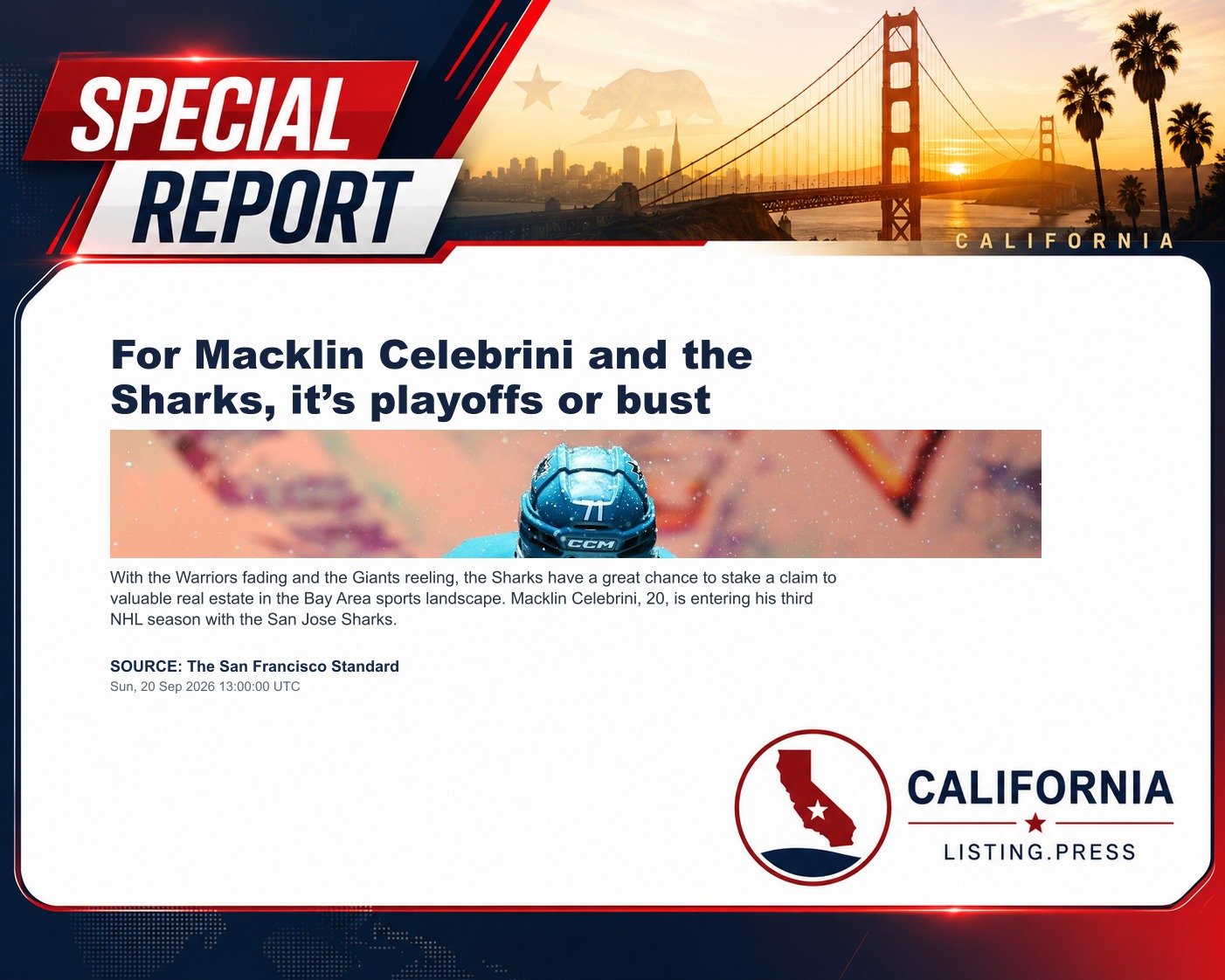 For Macklin Celebrini and the Sharks, it’s playoffs or bust