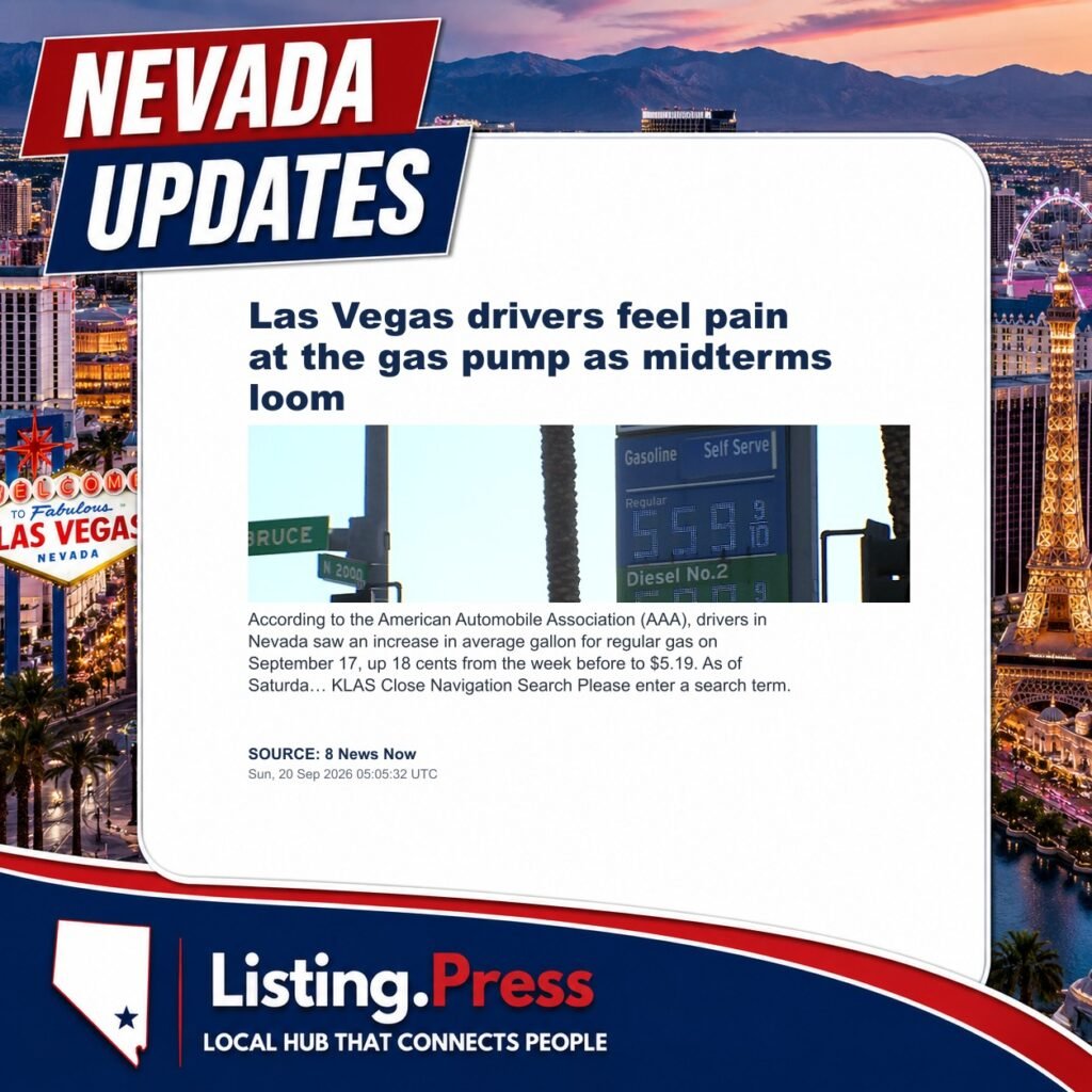 Las Vegas drivers feel pain at the gas pump as midterms loom