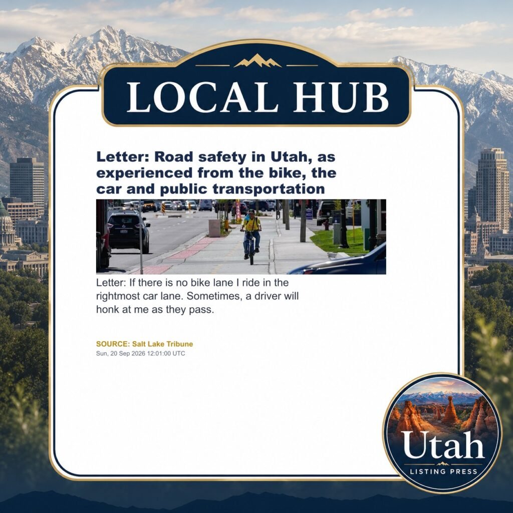 Letter: Road safety in Utah, as experienced from the bike, the car and public transportation
