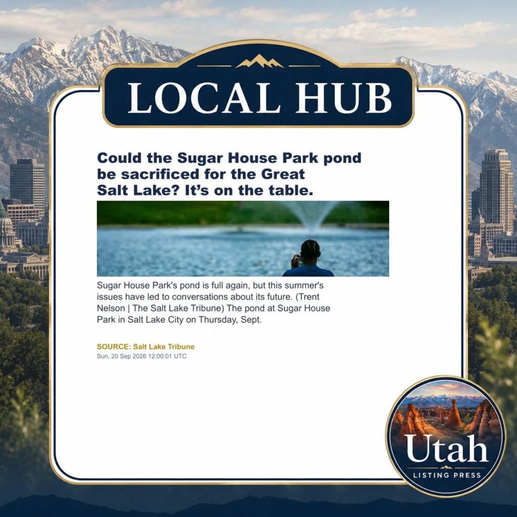 Could the Sugar House Park pond be sacrificed for the Great Salt Lake? It’s on the table.