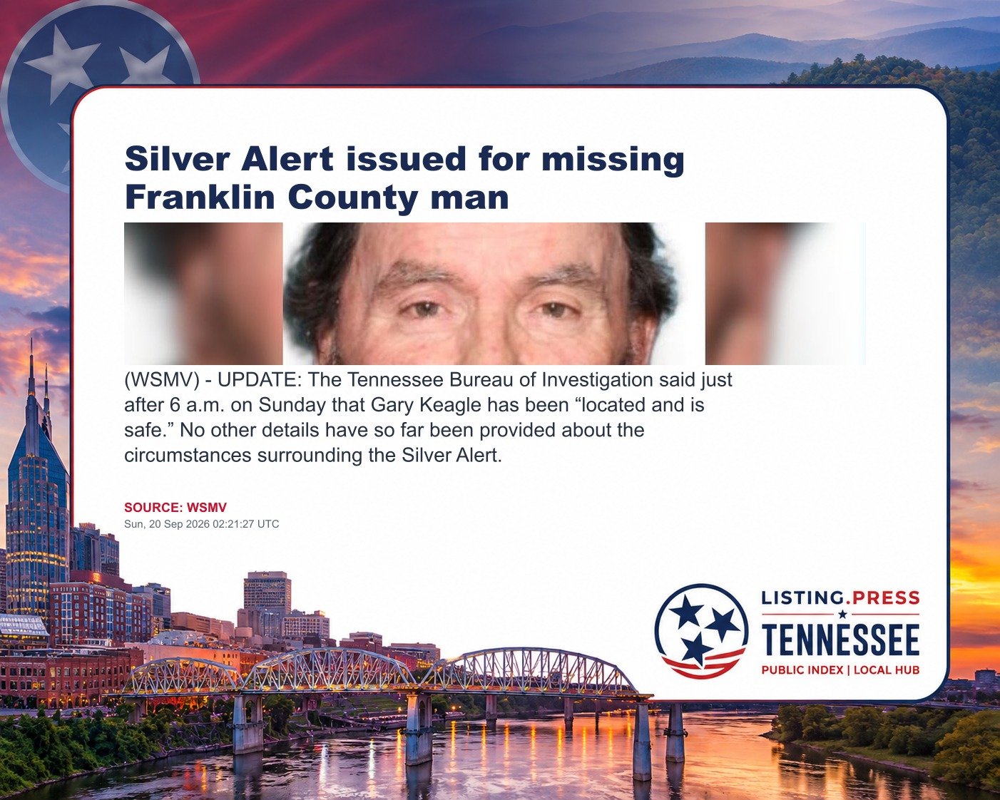 Silver Alert issued for missing Franklin County man