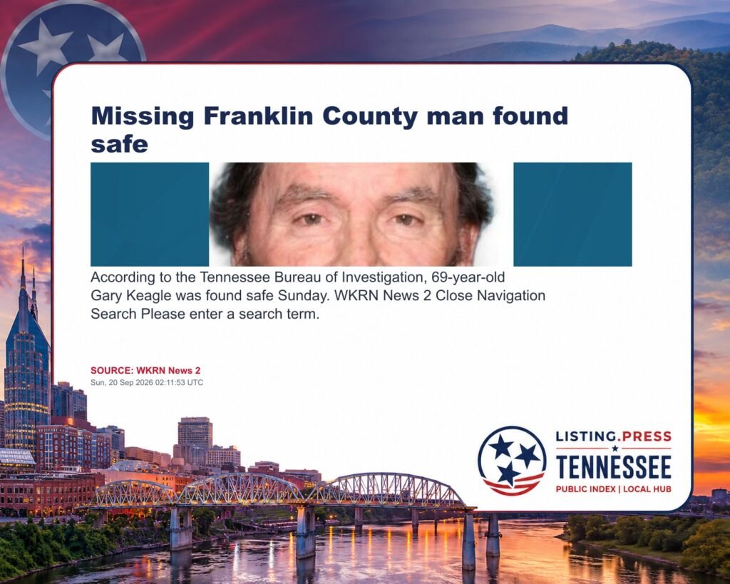 Missing Franklin County man found safe