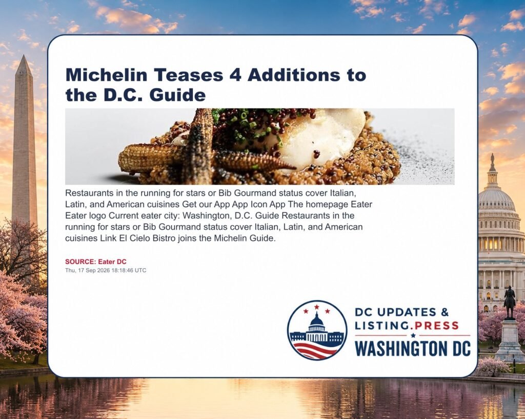 Michelin Teases 4 Additions to the D.C. Guide
