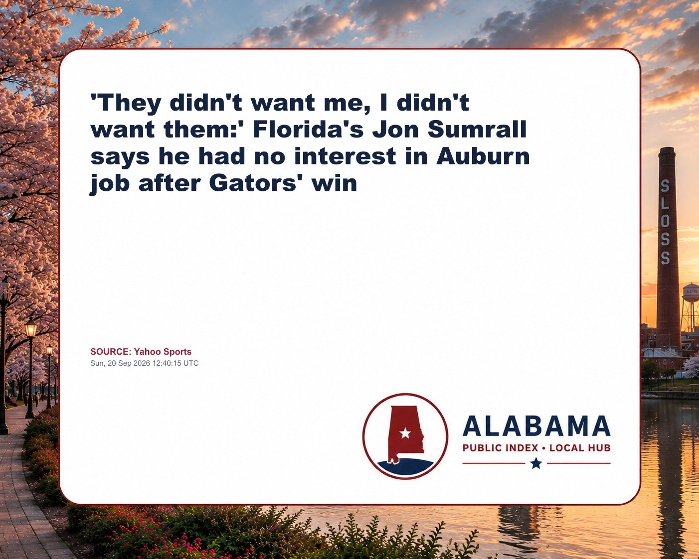 'They didn't want me, I didn't want them:' Florida's Jon Sumrall says he had no interest in Auburn job after Gators' win
