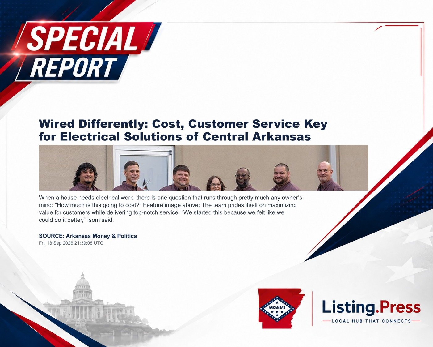 Wired Differently: Cost, Customer Service Key for Electrical Solutions of Central Arkansas