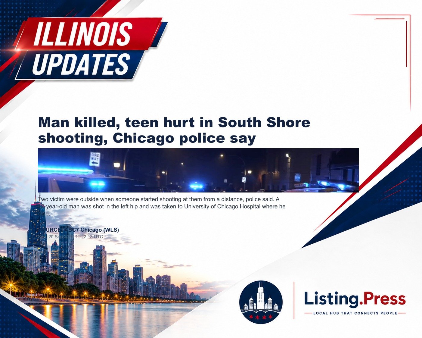 Man killed, teen hurt in South Shore shooting, Chicago police say
