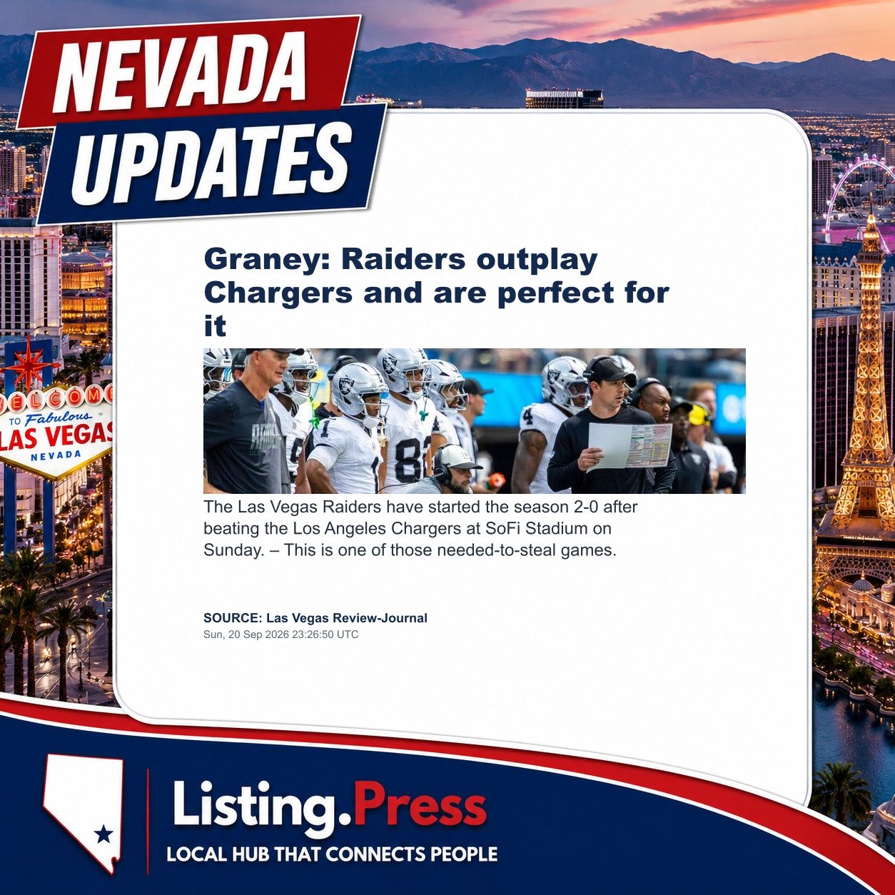 Graney: Raiders outplay Chargers and are perfect for it