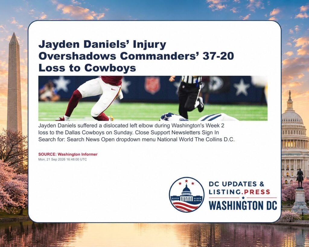 Jayden Daniels’ Injury Overshadows Commanders’ 37-20 Loss to Cowboys