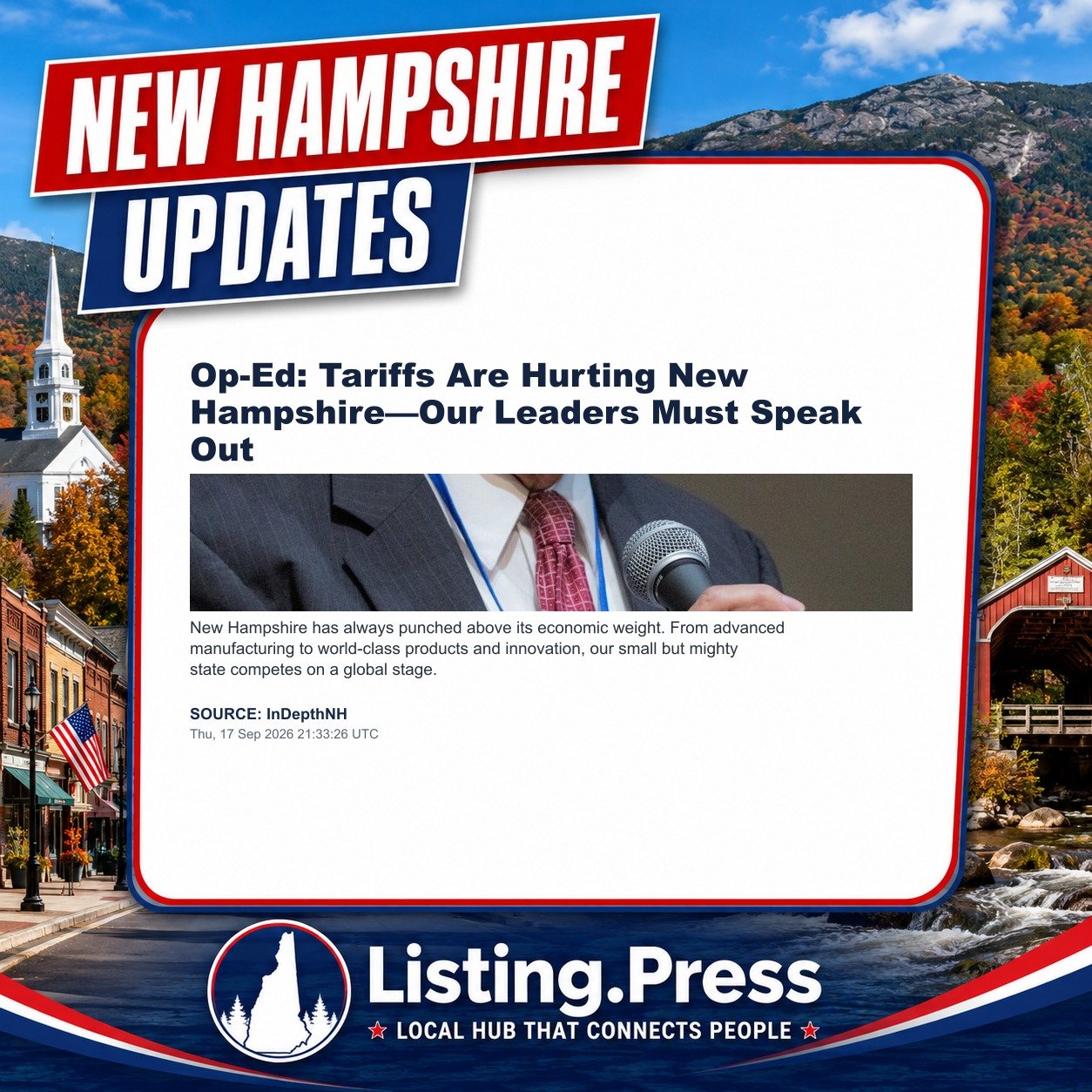 Op-Ed: Tariffs Are Hurting New Hampshire—Our Leaders Must Speak Out