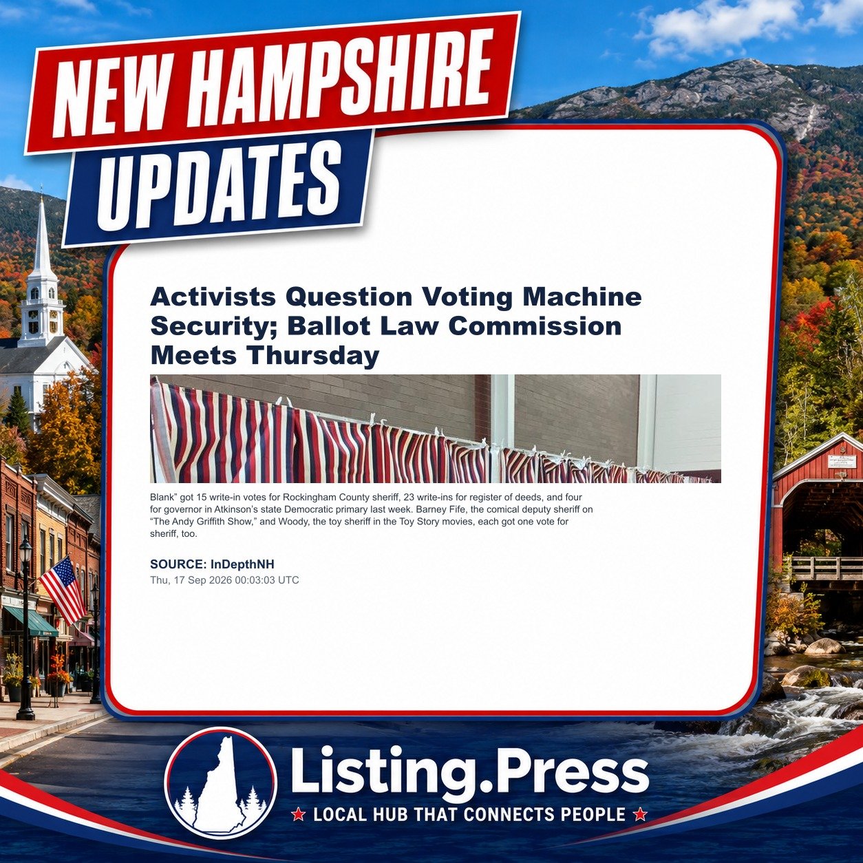 Activists Question Voting Machine Security; Ballot Law Commission Meets Thursday