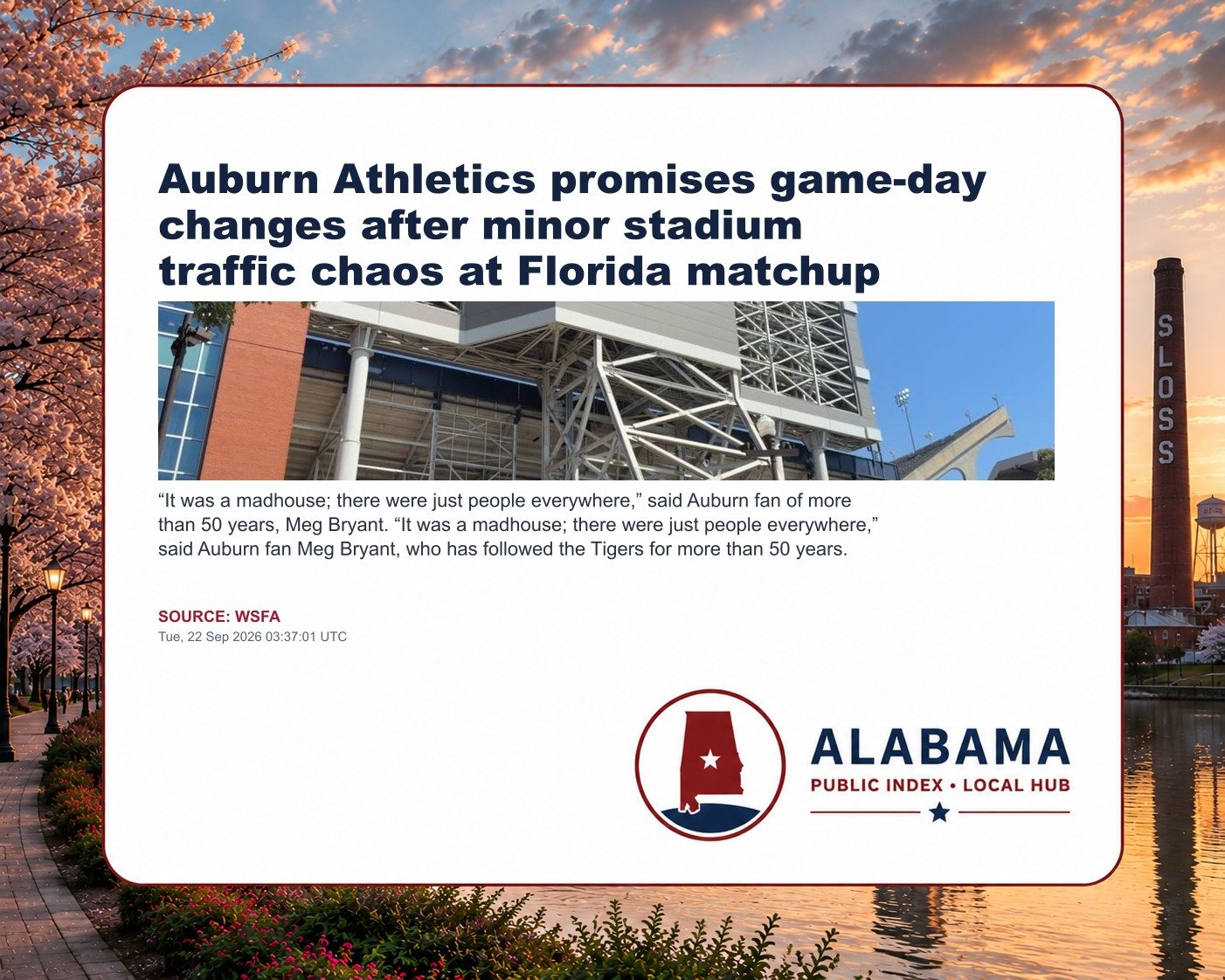 Auburn Athletics promises game-day changes after minor stadium traffic chaos at Florida matchup