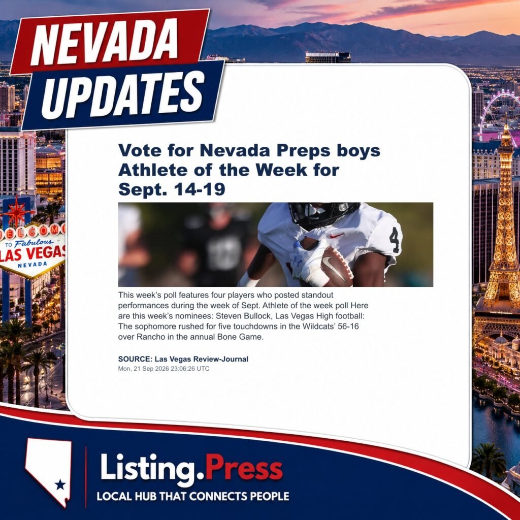 Vote for Nevada Preps boys Athlete of the Week for Sept. 14-19