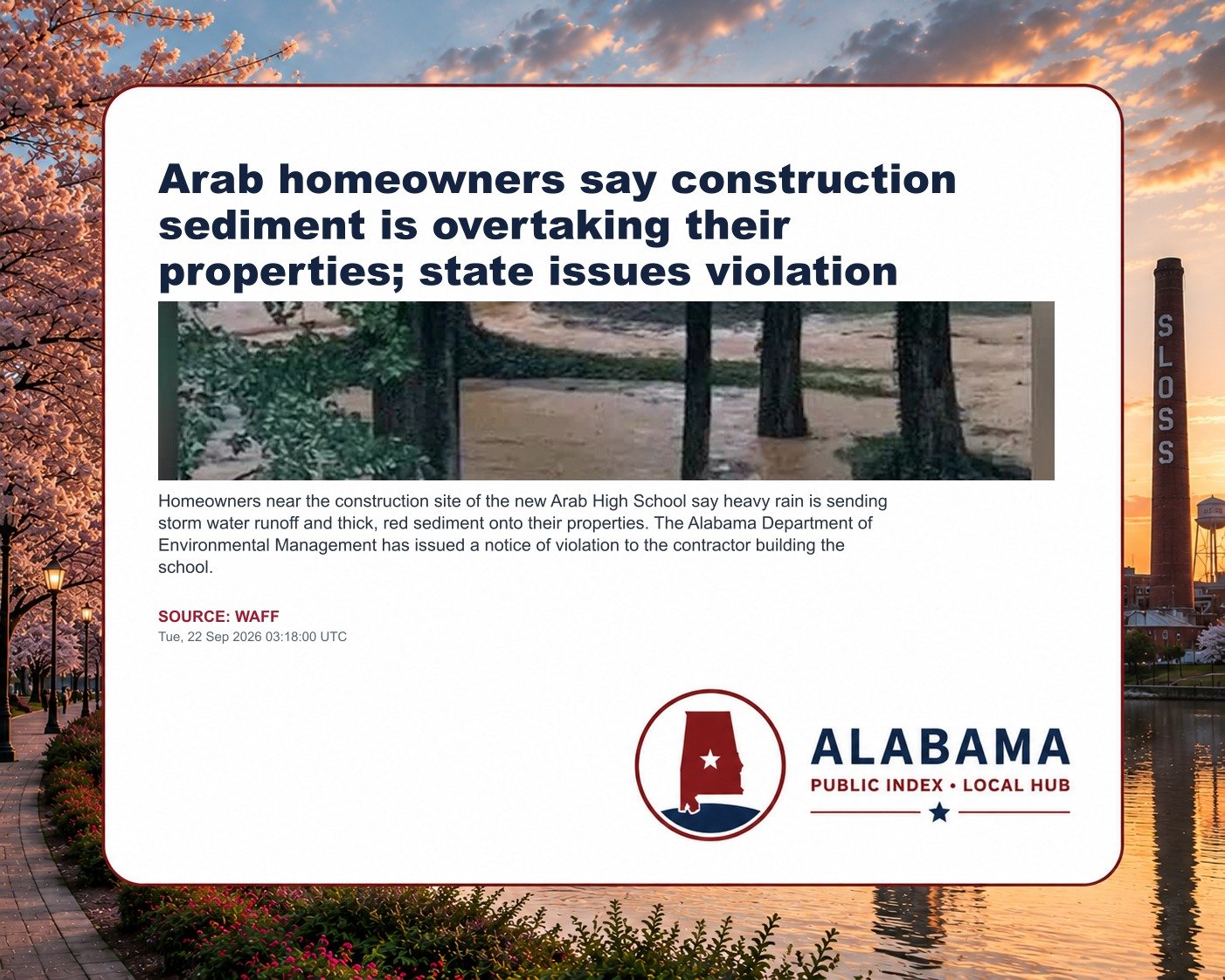Arab homeowners say construction sediment is overtaking their properties; state issues violation