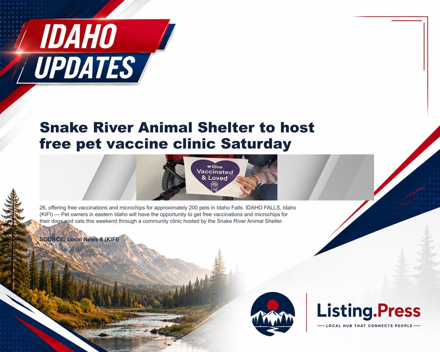 Snake River Animal Shelter to host free pet vaccine clinic Saturday
