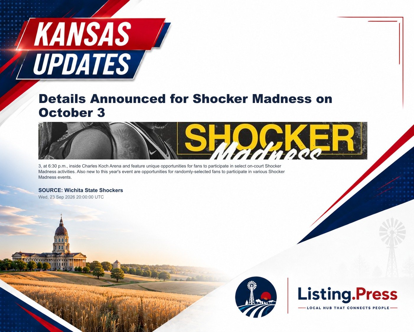 Details Announced for Shocker Madness on October 3