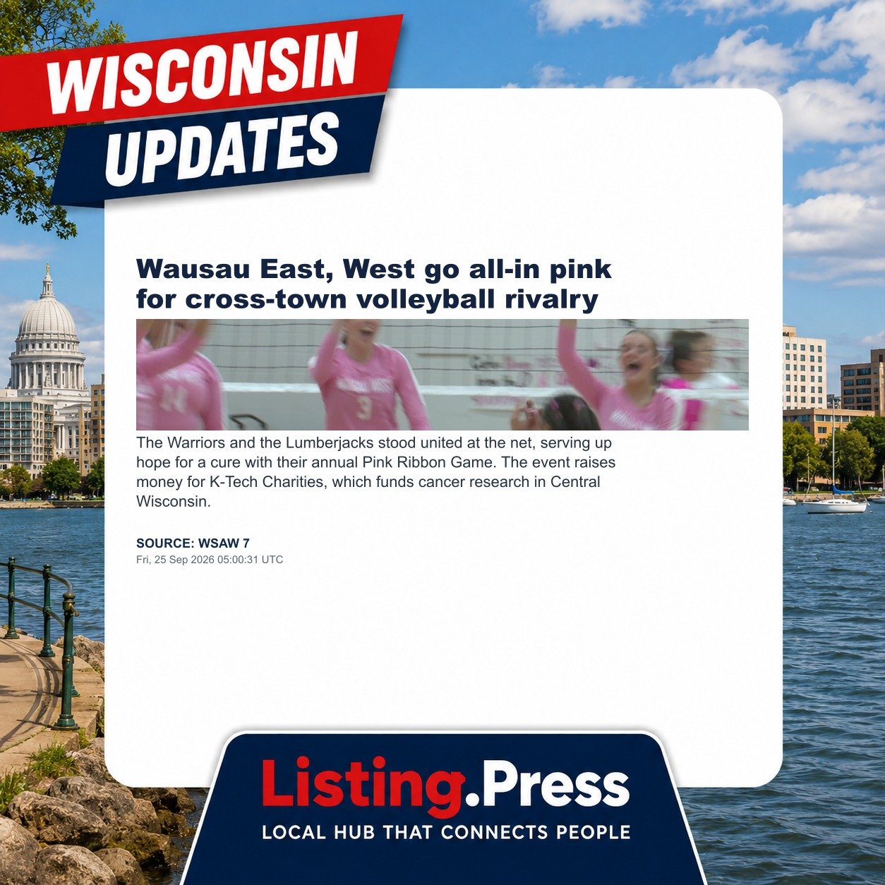 Wausau East, West go all-in pink for cross-town volleyball rivalry