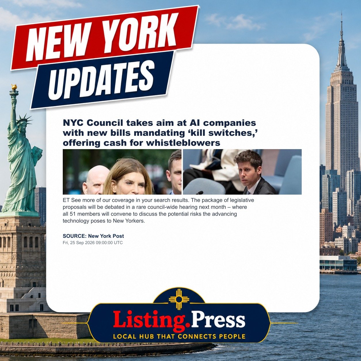 NYC Council takes aim at AI companies with new bills mandating ‘kill switches,’ offering cash for whistleblowers