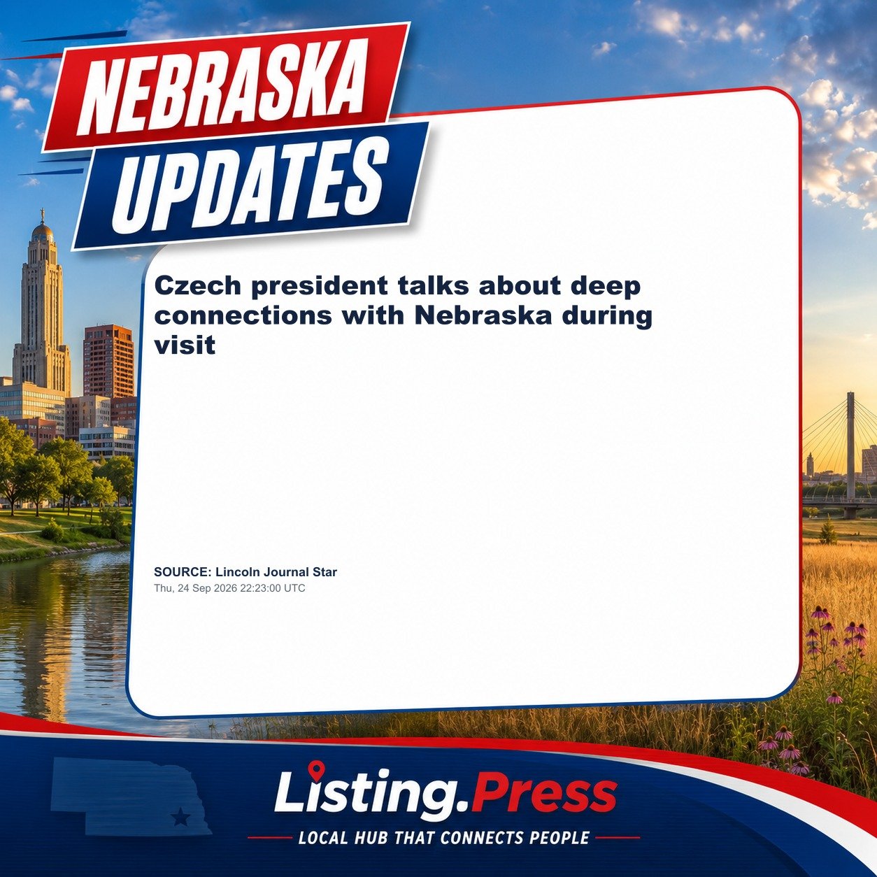 Czech president talks about deep connections with Nebraska during visit