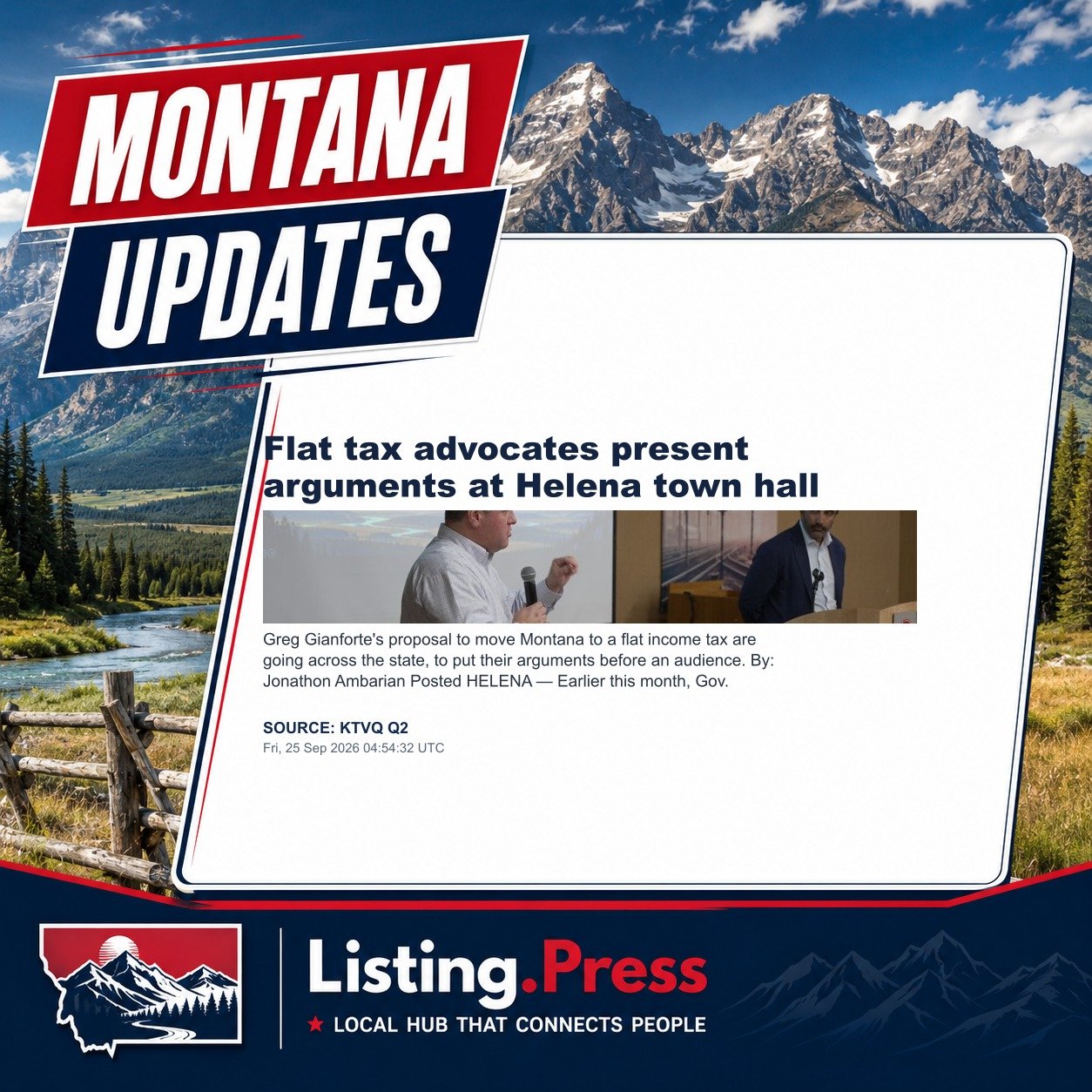 Flat tax advocates present arguments at Helena town hall
