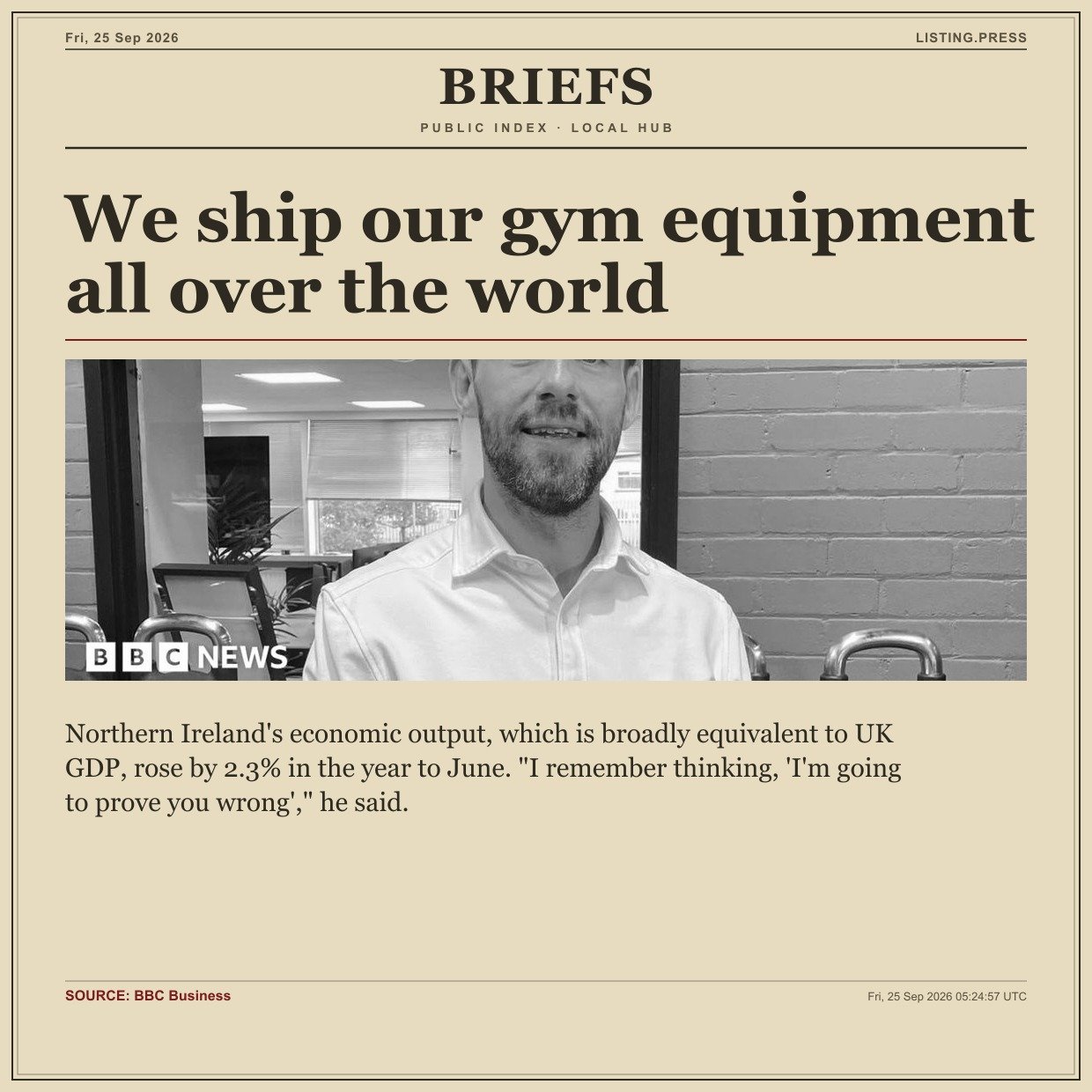 We ship our gym equipment all over the world