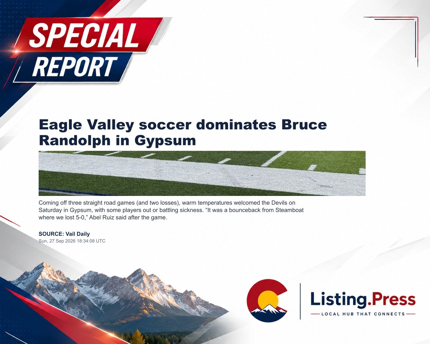 Eagle Valley soccer dominates Bruce Randolph in Gypsum