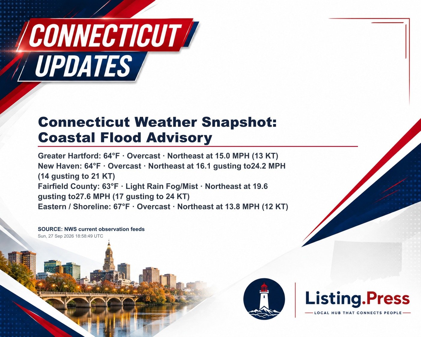 Connecticut Weather Snapshot: Coastal Flood Advisory