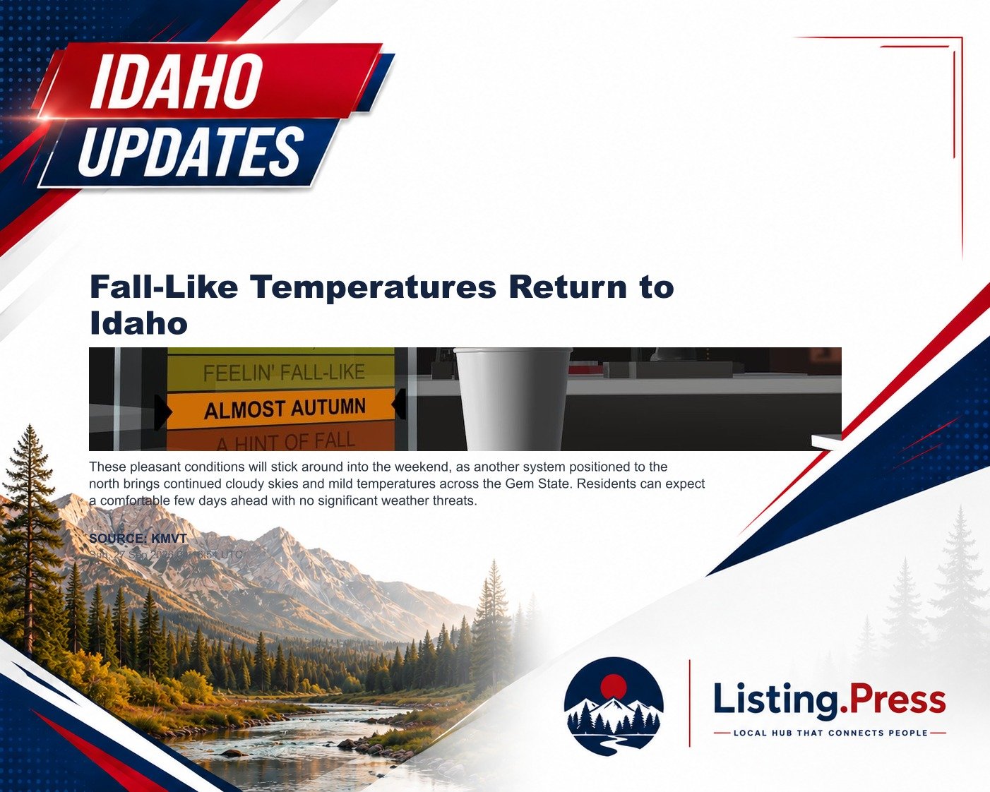 Fall-Like Temperatures Return to Idaho