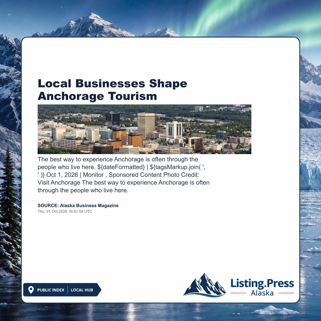 Local Businesses Shape Anchorage Tourism