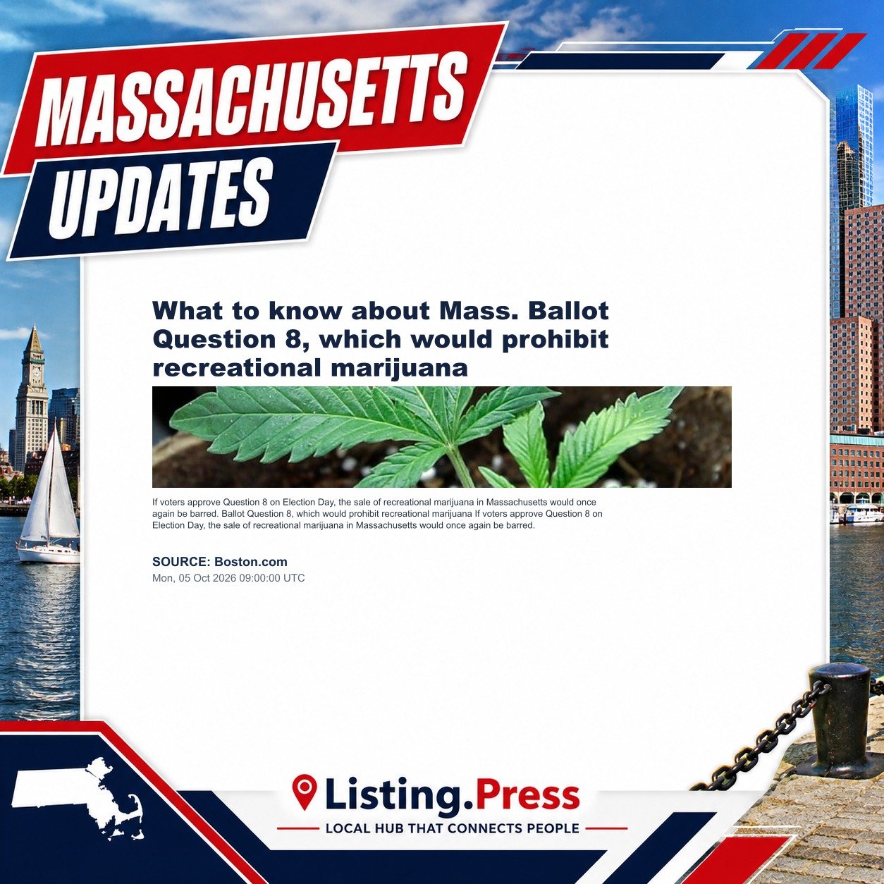 What to know about Mass. Ballot Question 8, which would prohibit recreational marijuana