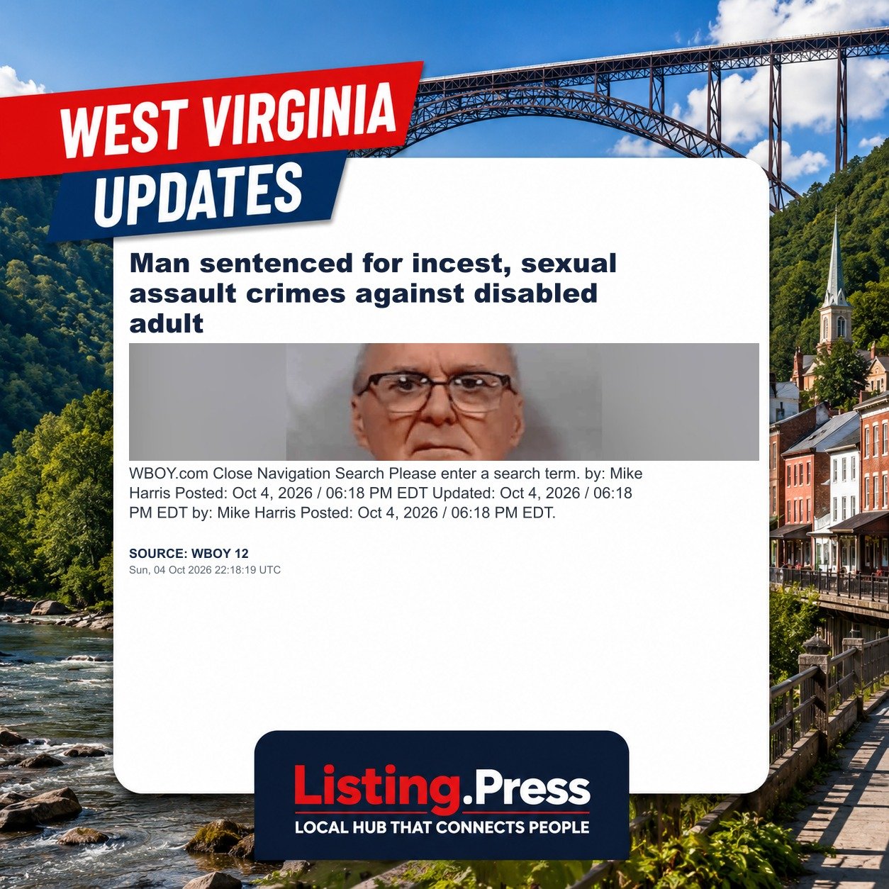 Man sentenced for incest, sexual assault crimes against disabled adult
