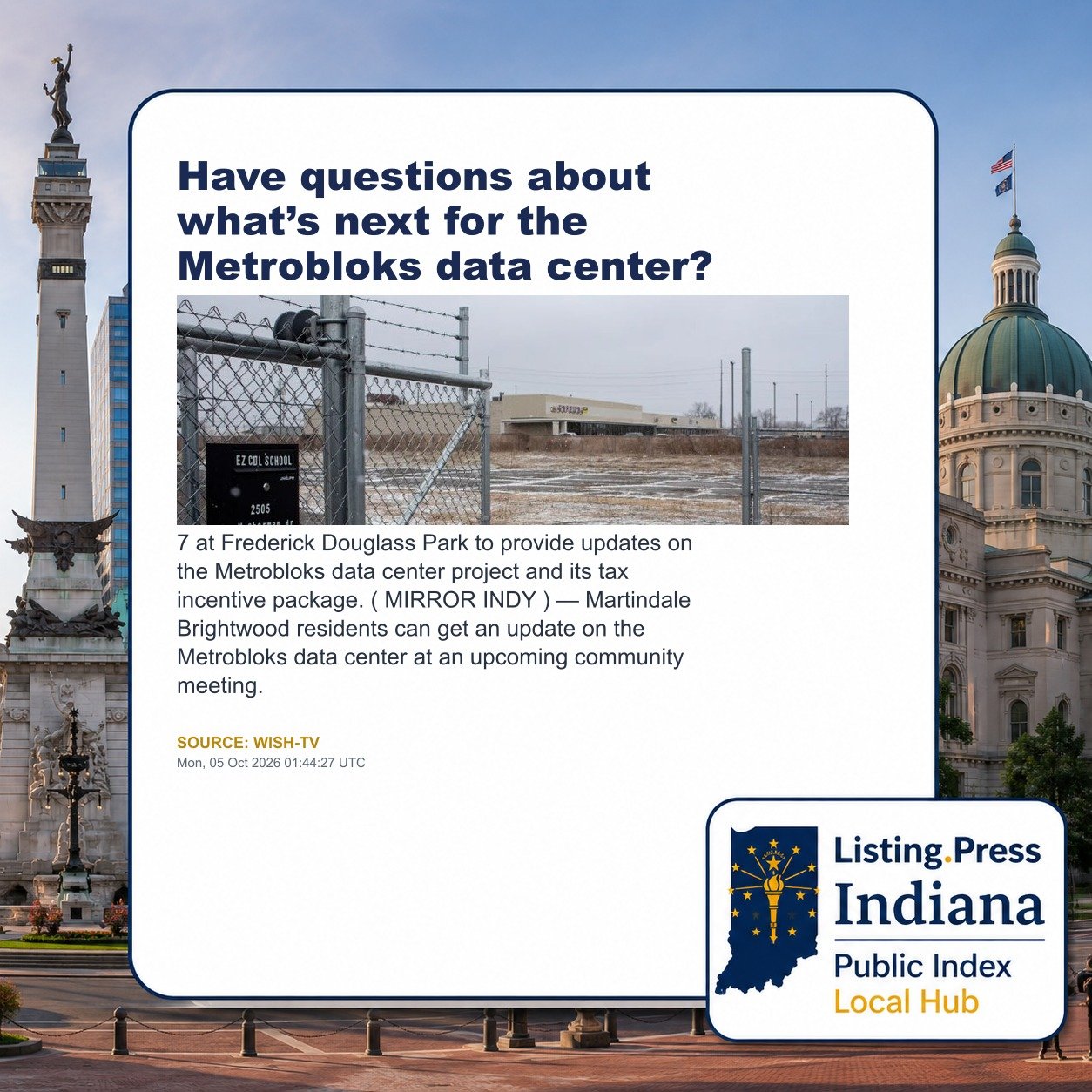 Have questions about what’s next for the Metrobloks data center?