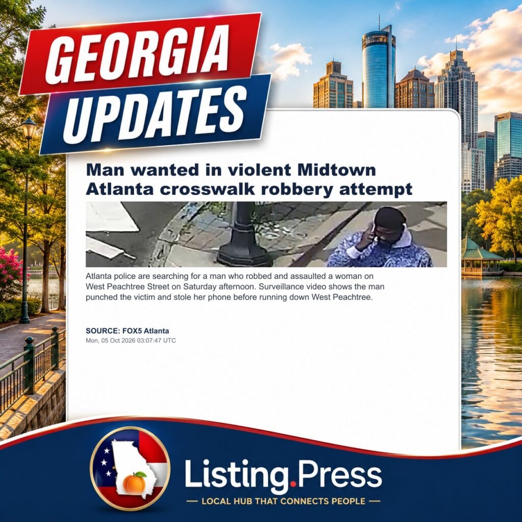 Man wanted in violent Midtown Atlanta crosswalk robbery attempt