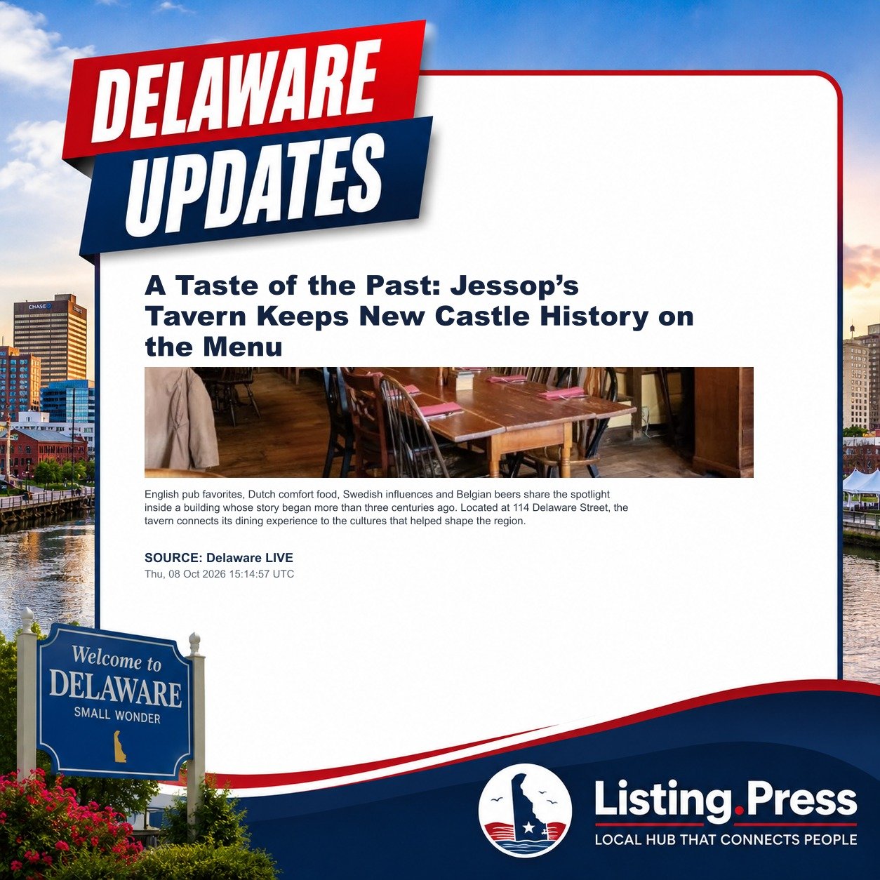 A Taste of the Past: Jessop’s Tavern Keeps New Castle History on the Menu