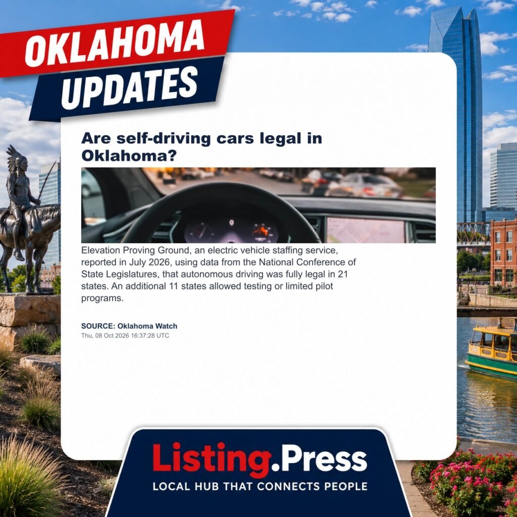 Are self-driving cars legal in Oklahoma?