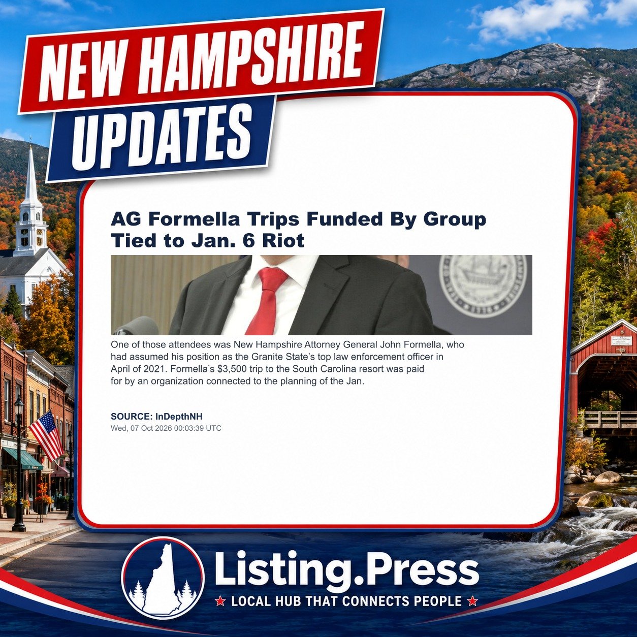 AG Formella Trips Funded By Group Tied to Jan. 6 Riot
