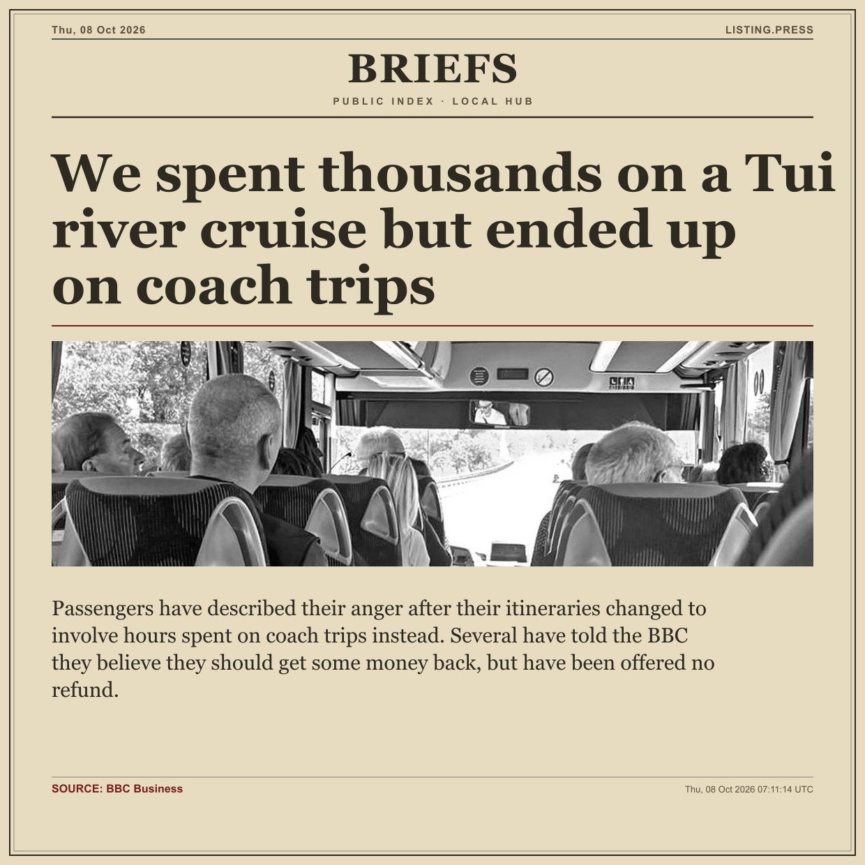 We spent thousands on a Tui river cruise but ended up on coach trips