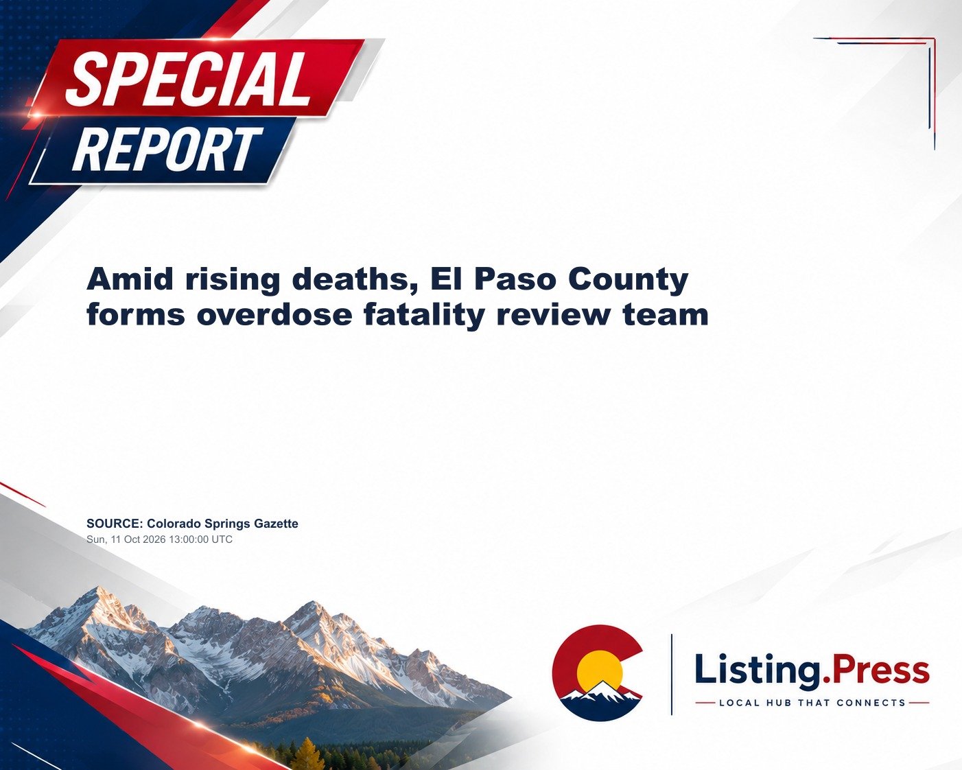 Amid rising deaths, El Paso County forms overdose fatality review team