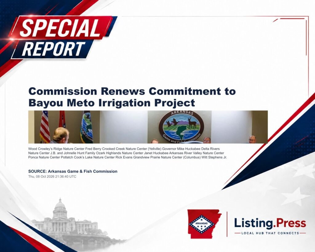 Commission Renews Commitment to Bayou Meto Irrigation Project