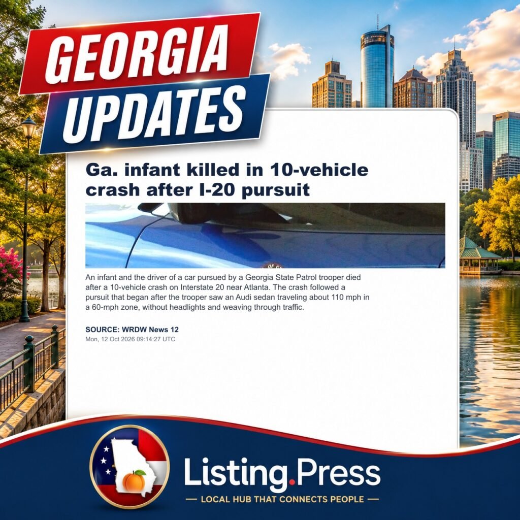 Ga. infant killed in 10-vehicle crash after I-20 pursuit