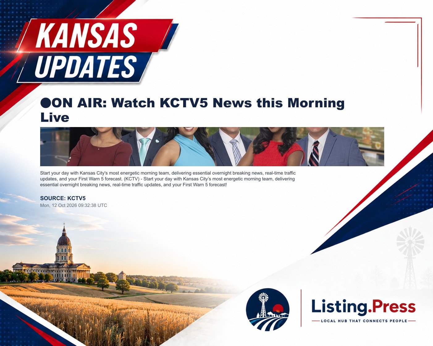 🔴ON AIR: Watch KCTV5 News this Morning Live