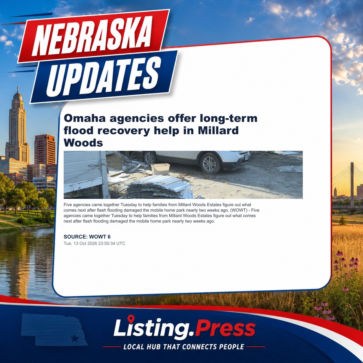 Omaha agencies offer long-term flood recovery help in Millard Woods
