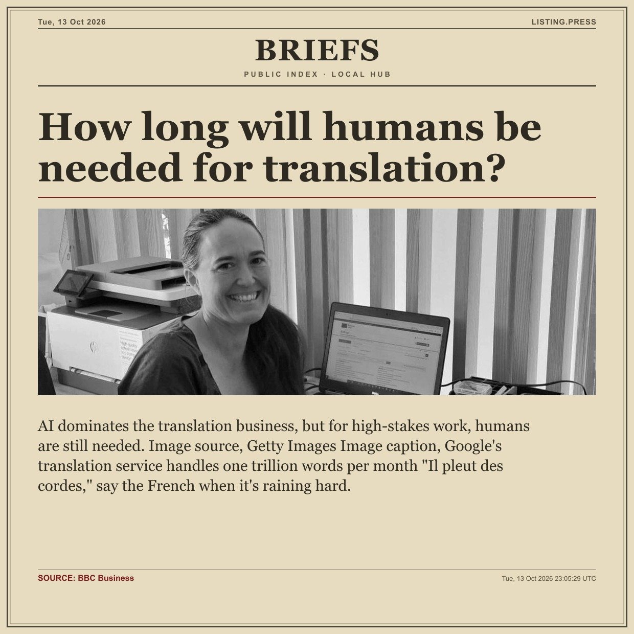 How long will humans be needed for translation?