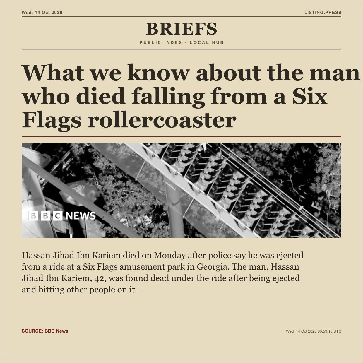 What we know about the man who died falling from a Six Flags rollercoaster