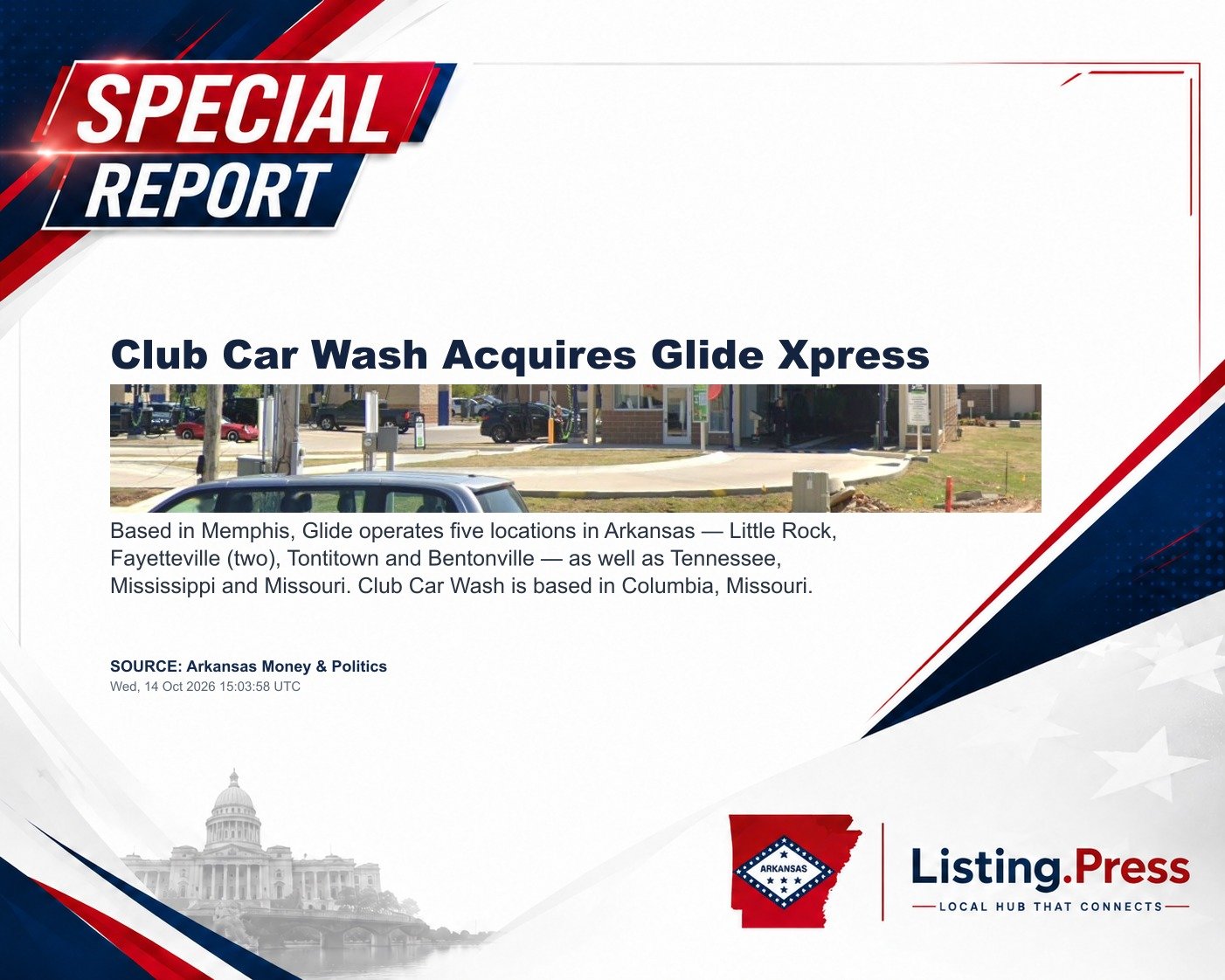 Club Car Wash Acquires Glide Xpress