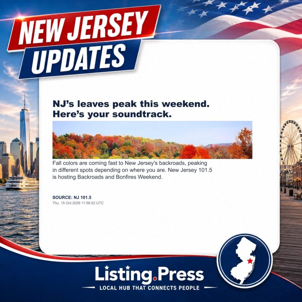 NJ’s leaves peak this weekend. Here’s your soundtrack.