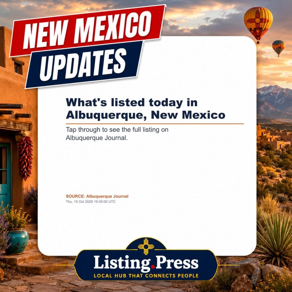 What’s listed today in Albuquerque, New Mexico