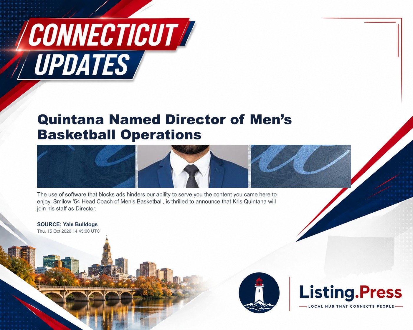 Quintana Named Director of Men’s Basketball Operations